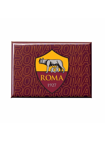 Magnete rettangolare stampato con logo AS ROMA